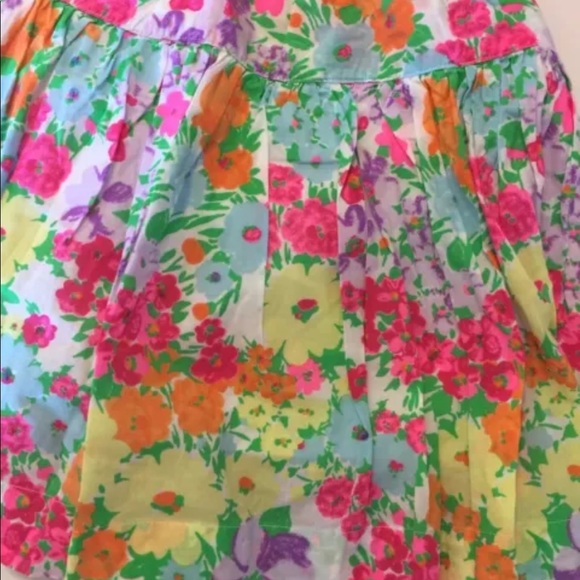 2/$20 Justice Floral Girl Full pleated Floral Skirt Cotton Sz 10 Sequins - Picture 3 of 7